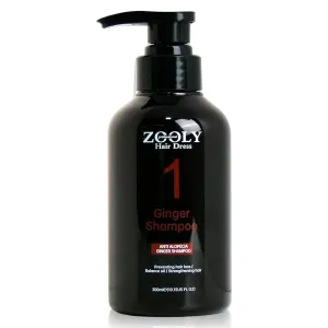 Hair Shampoo Ginger Scalp Care, Balance Oil, Strengthening & Thickening Hair for Women and Men, 10.15 Fl Oz