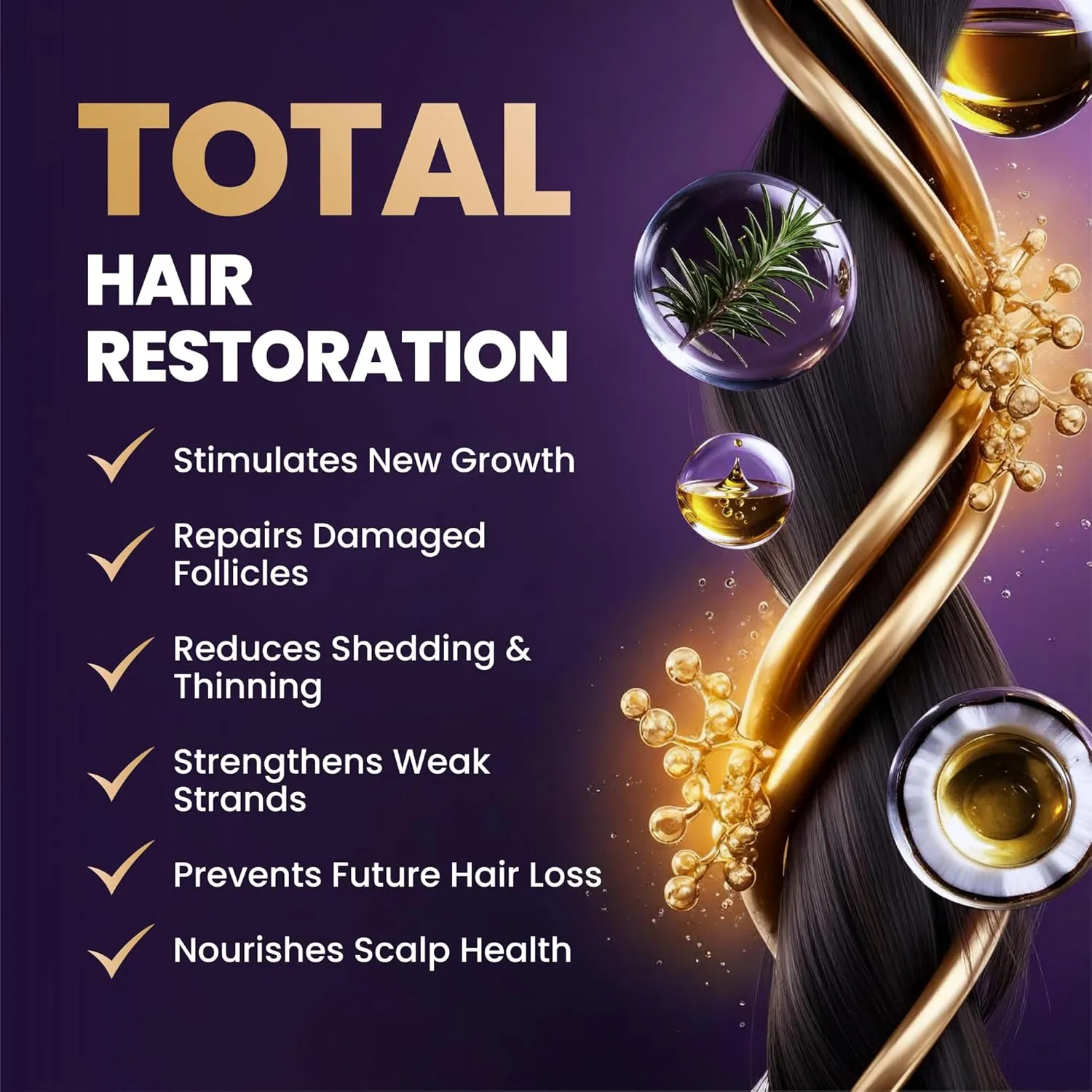 Hair Thickening Shampoo For Women & Men, Biotin Shampoo For Men & Women's Thinning Damaged & Curly Hair, Sulfate & Paraben Free
