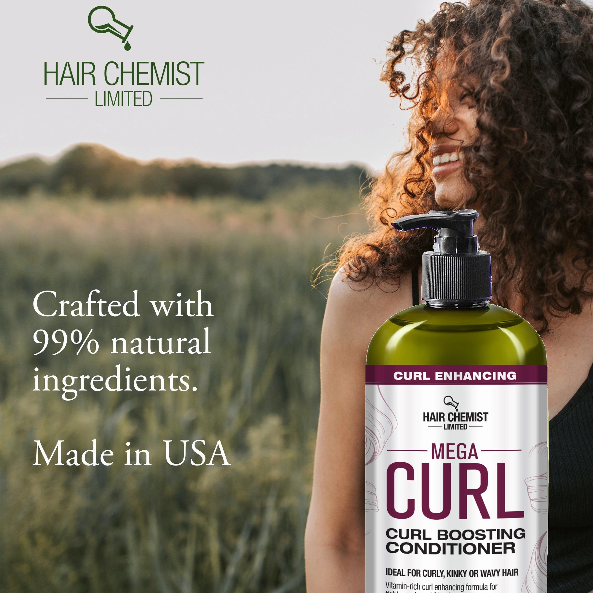 Hair Chemist Mega Curl Boosting Shampoo and Conditioner 33.8 oz 2-PC Set