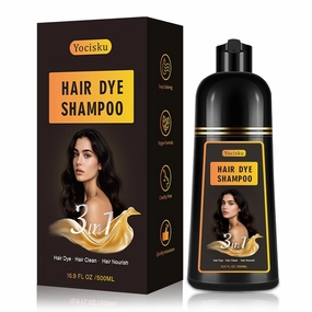 Hair Dye Shampoo 3 in 1, Dark Wine Red Hair Dye, Hair Color for Gray Hair Coverage, Shampoo for Color Treated Hair, Easy at Home Application for Men & Women 16.9 Fl Oz (Dark Wine Red)
