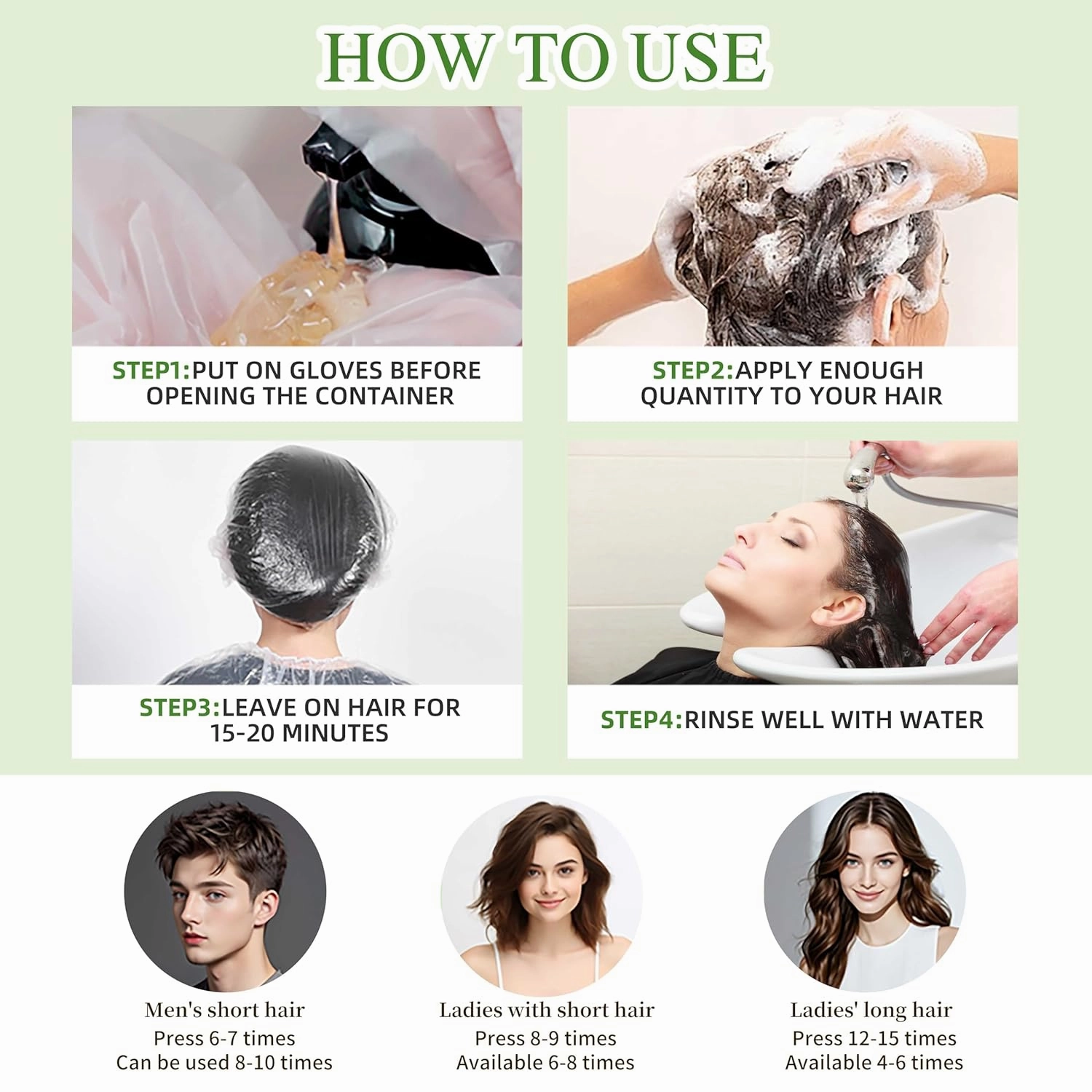 Hair Dye Shampoo 3 in 1 for Gray Hair Coverage, Herbal Ingredients Natural Shampoo Hair Dye for Women & Men/Ammonia-Free 520ml(Cherry Brown)