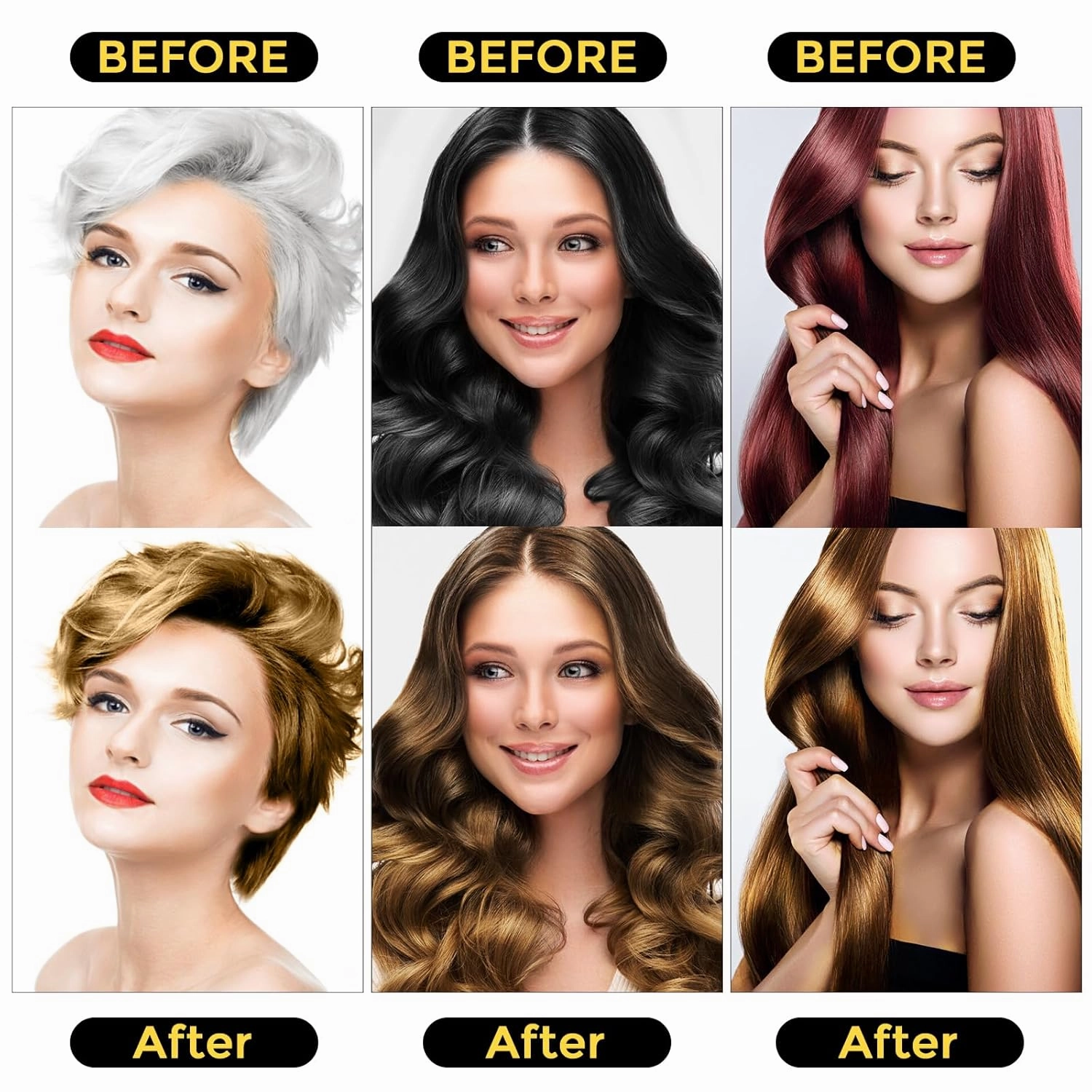 Hair Dye Shampoo 3 in 1 for Gray Hair, Herbal Ingredients Natural Shampoo Hair Dye for Women Men (Chestnut Brown)