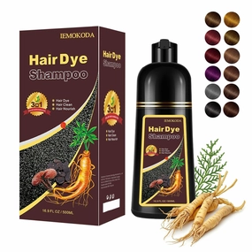 Hair Dye Shampoo 3 in 1, Instant Natural Hair Color Shampoo Hair Dye for Women & Men Purple, Root Touch Up & Easy To Use & Lasts 3-4 Weeks & All Hair Types, 16.9 fl.oz
