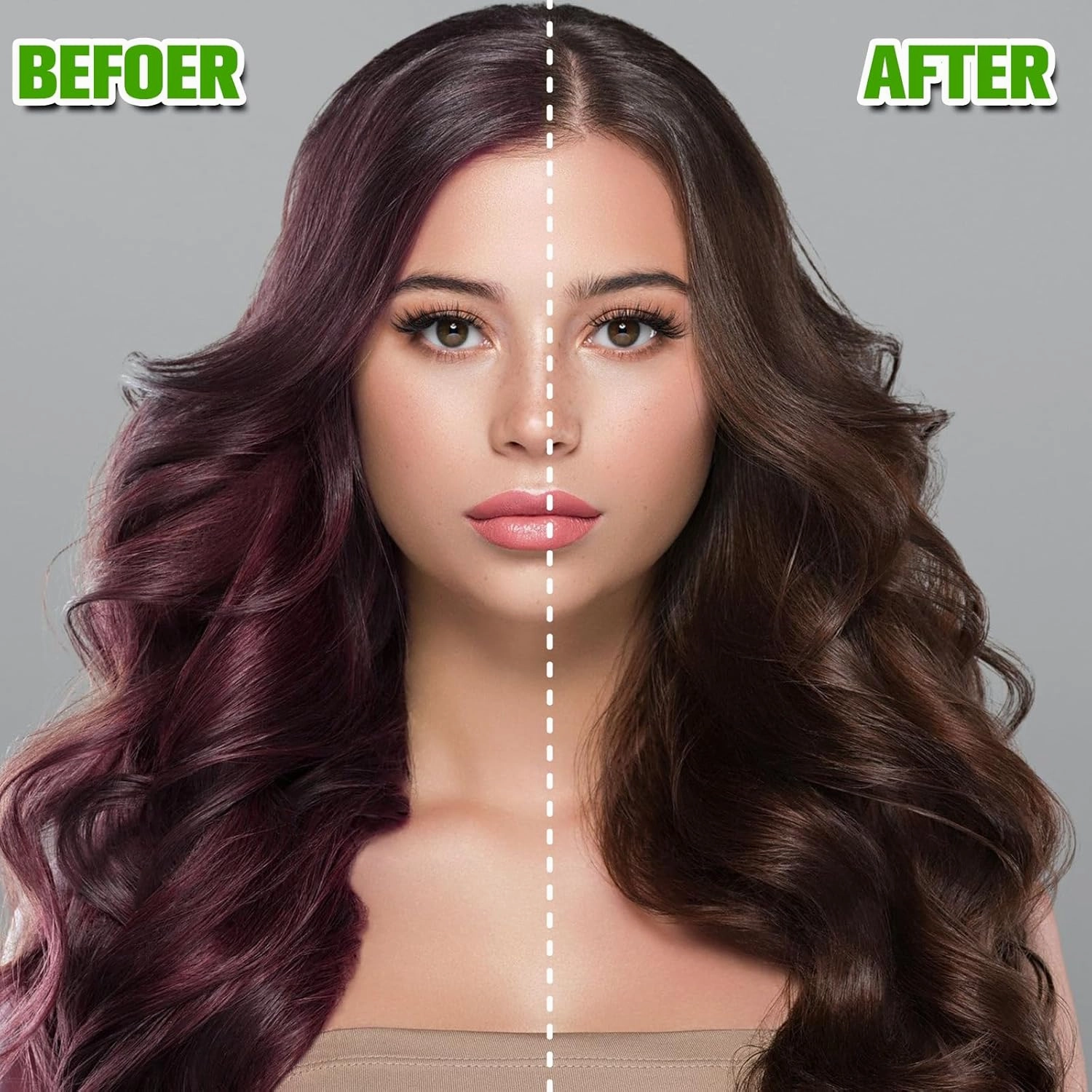 Hair Dye Shampoo for Gray Hair, 3 in 1 Herbal Shampoo Hair Dye for Women Men, Hair Color Shampoo 500ml (Dark Brown)