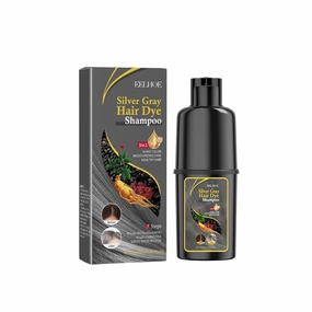 Hair Dye Shampoo, Silver Gray Color, Gentle Formula with Ginseng Extract,100ml
