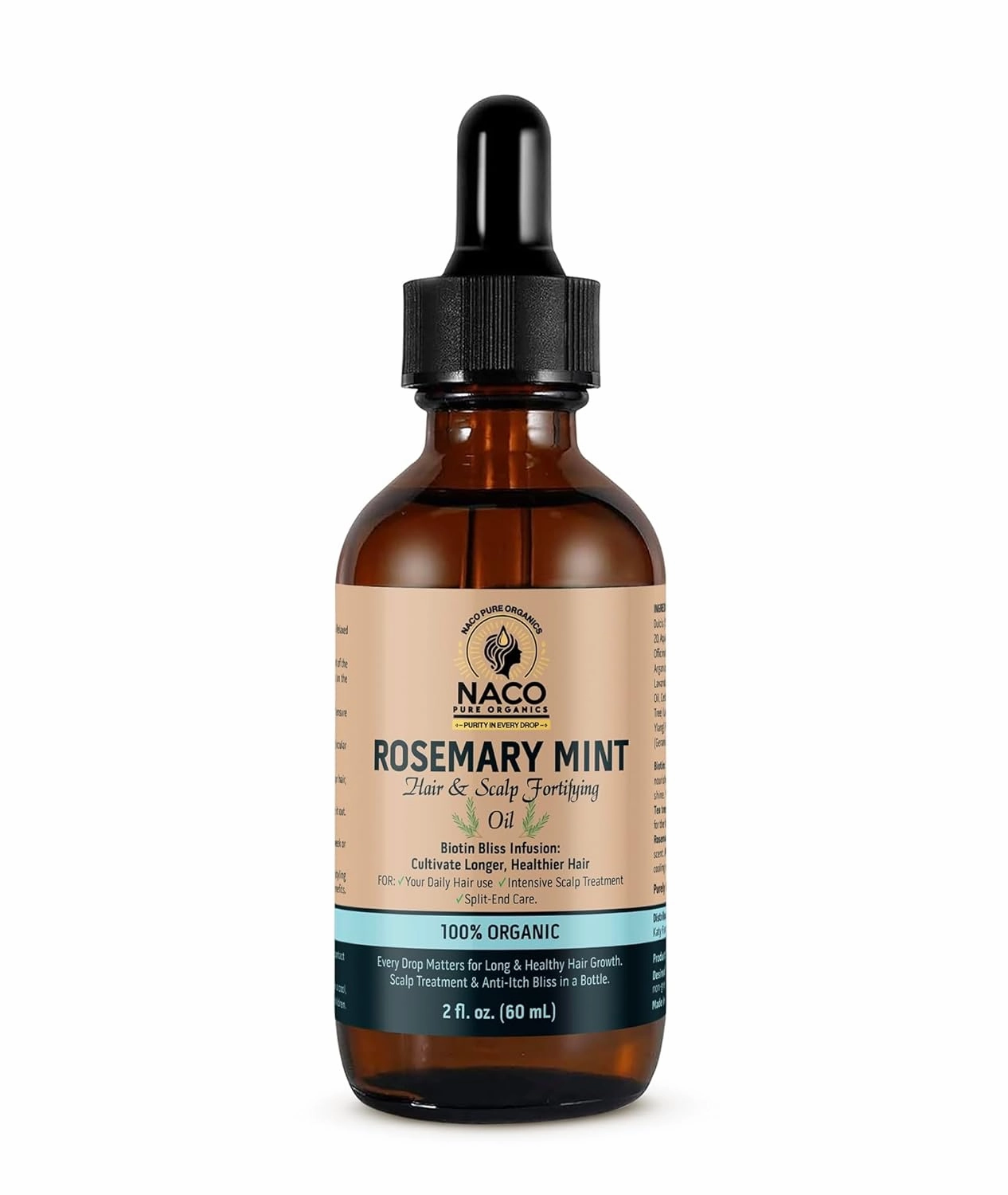 Hair Growth & Scalp Nourishing Oil with Rosemary, Biotin, Avocado, Argan & Essential Oils - Strengthens, Moisturizes, Promotes Healthier Growth | 600ml
