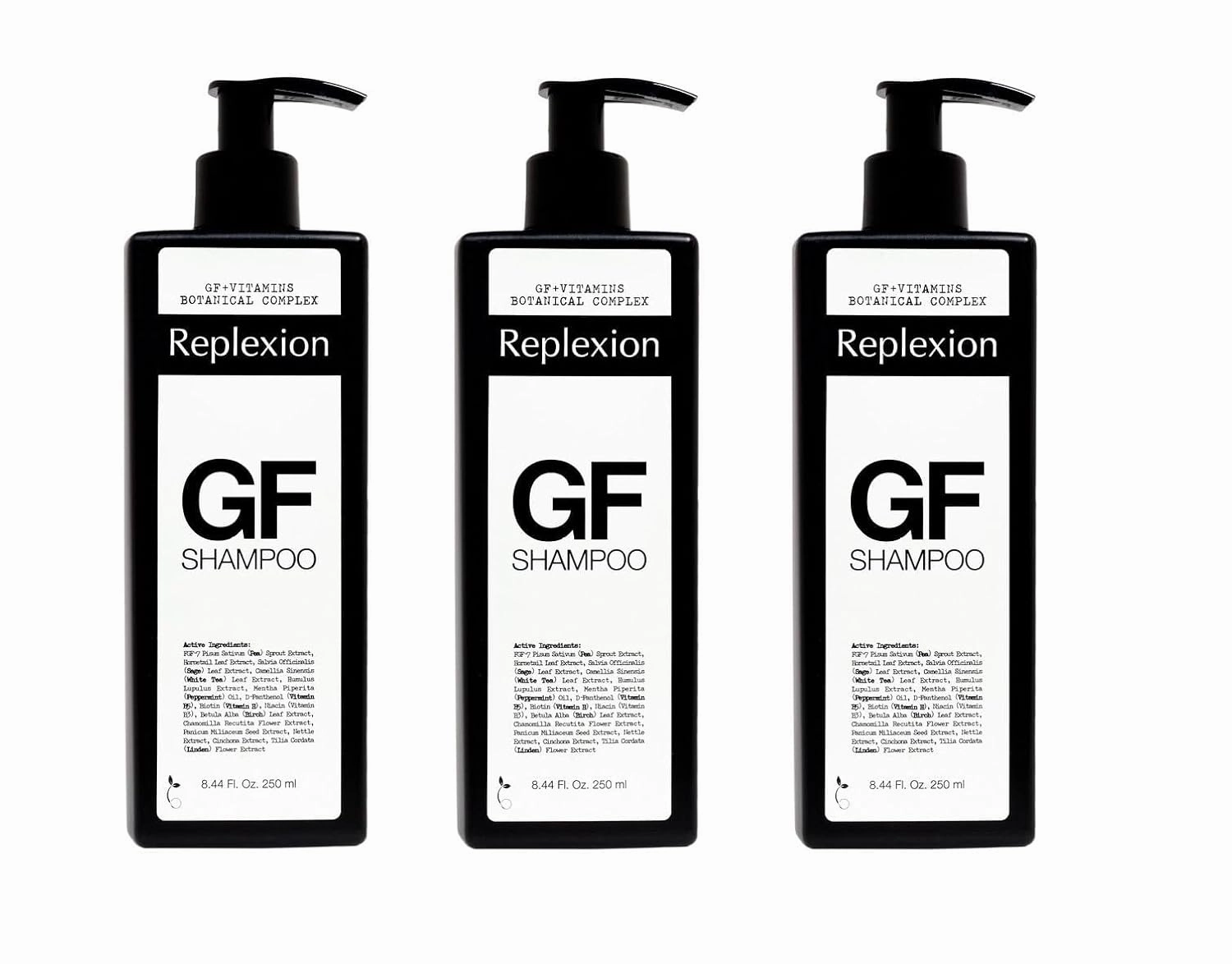 Hair Growth Shampoo (3x250ml) – Revitalizes Scalp, Strengthens Roots, and Promotes Thicker, Healthier Hair with Botanical Growth Factors – Reduces Hair Loss and Restores Vitality