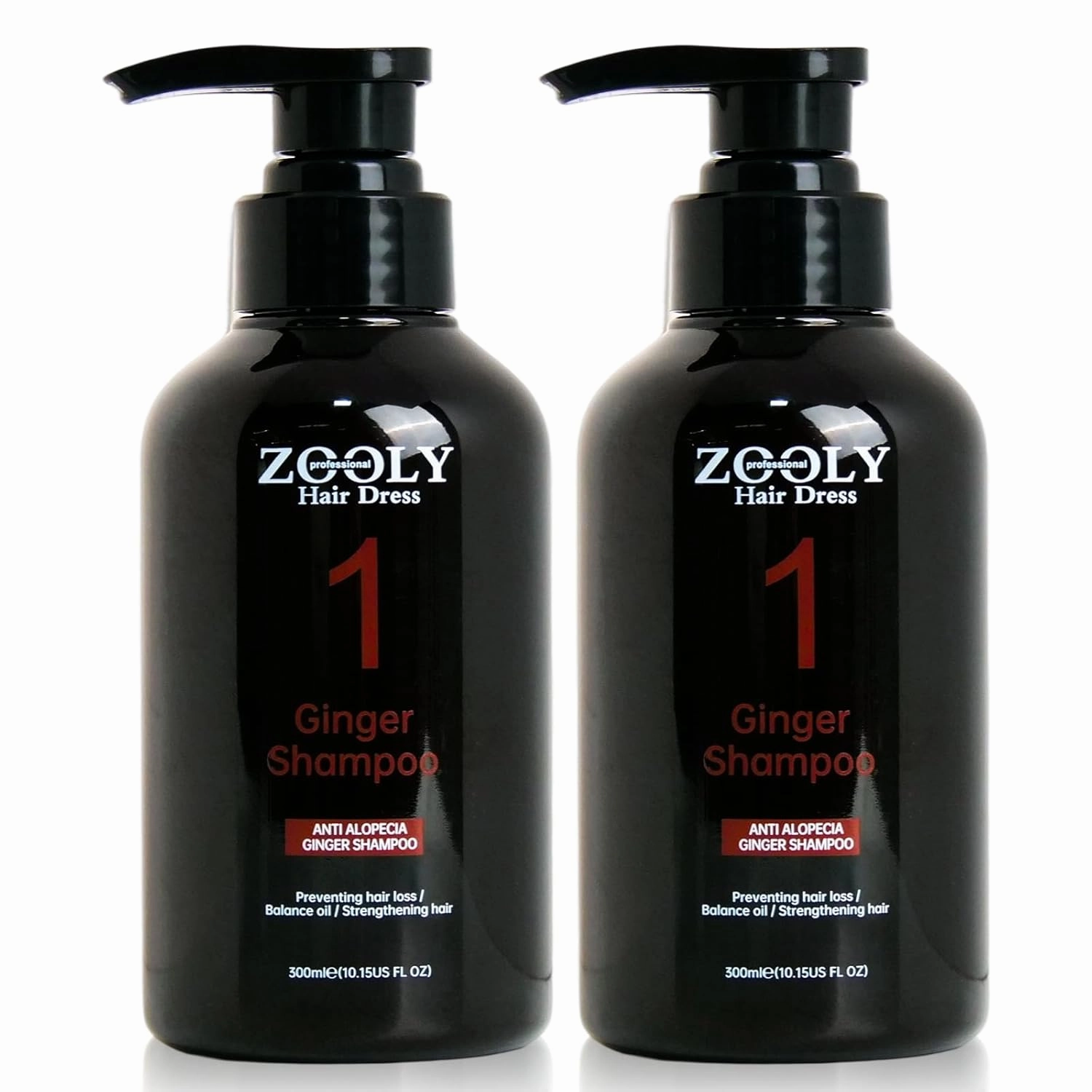 Hair Shampoo Ginger Scalp Care, Balance Oil, Strengthening & Thickening Hair for Women and Men, 20.3 Fl Oz, Pack of 2