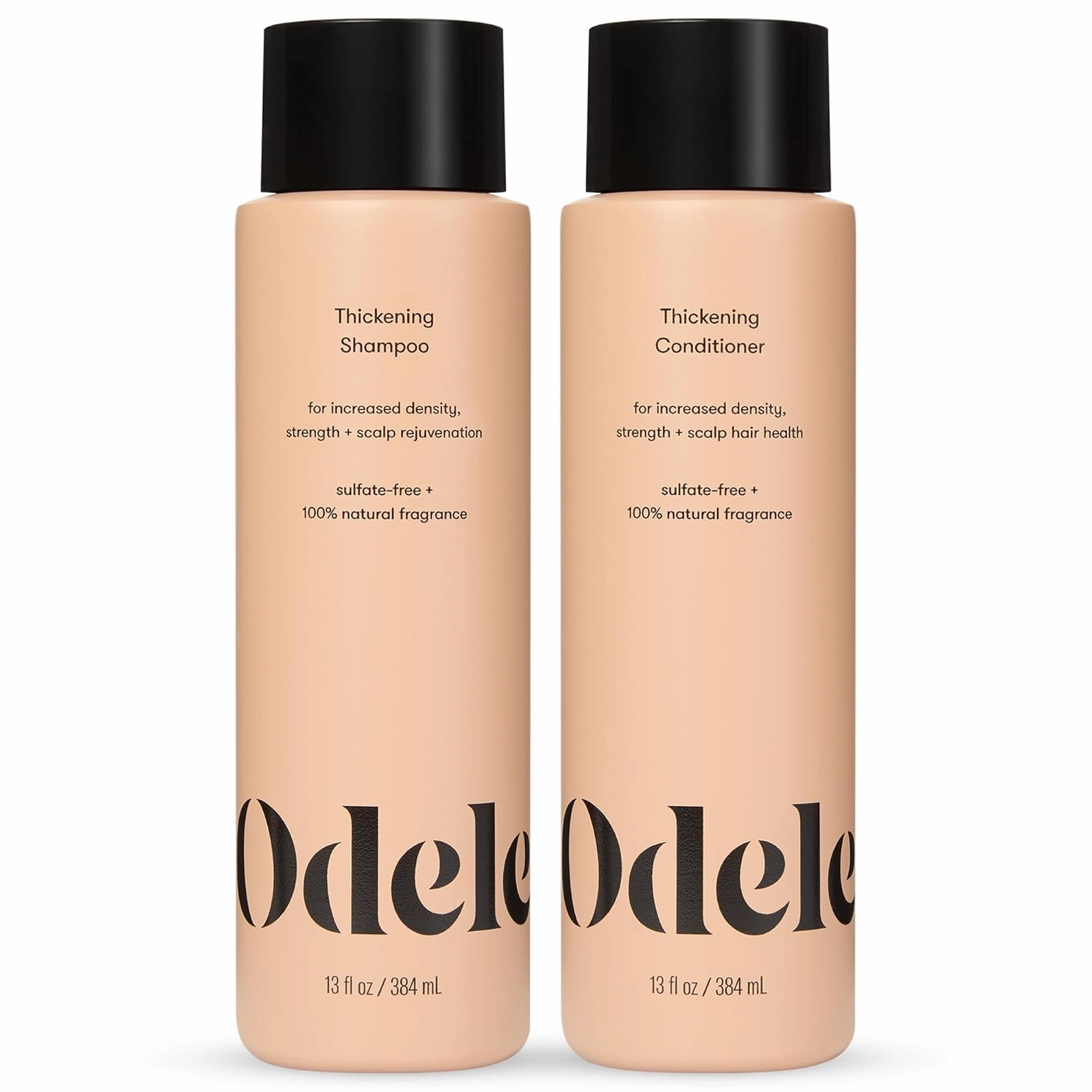 Hair Thickening Shampoo and Conditioner Set, Increases Density & Strength, for Straight or Wavy Hair Types, 13 Fl Oz Each (Pack of 2)