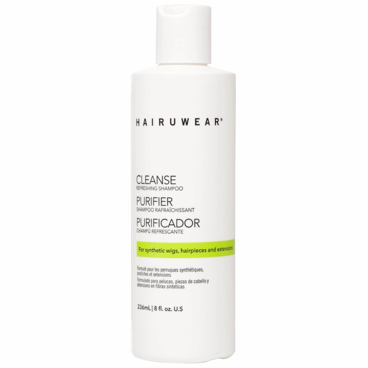 Hair U Wear Cleansing Shampoo – Wig Shampoo for Synthetic Wigs and Hair Extensions, 8 Ounces