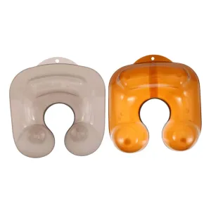 Hairdressing Neck Tray 2pcs Plastic Waterproof Shoulder Tray Hair Perming Neck Rest Hair Dye Collar for Barbershop Home Use