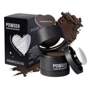 Hairline Powder Instantly, Fill In Fine or Root Touch Up powder,Thinning Hair Instantly Thicker Touch Up for Windproof&Sweatproof, Darkroot Touch Up for Men & Women (DARK BROWN丨4g/0.14 oz)