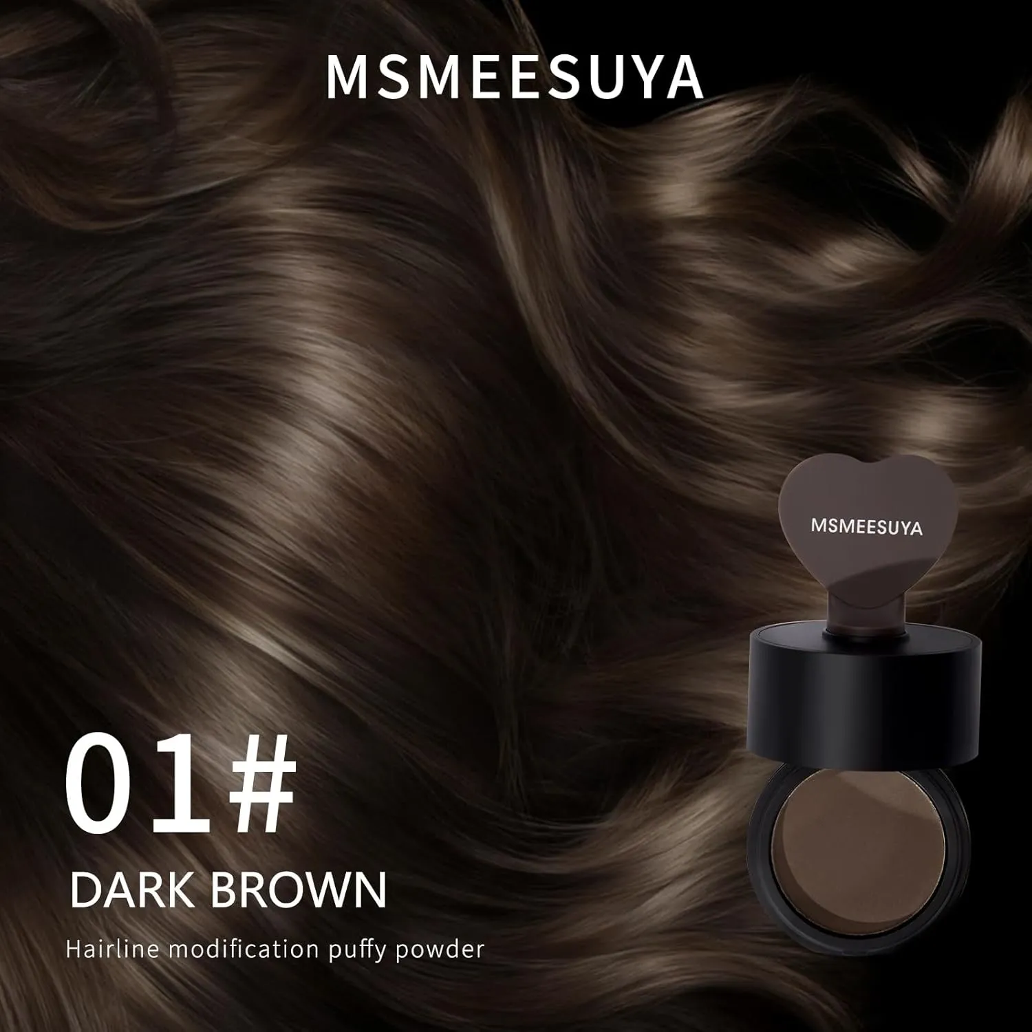 Hairline Powder Instantly, Fill In Fine or Root Touch Up powder,Thinning Hair Instantly Thicker Touch Up for Windproof&Sweatproof, Darkroot Touch Up for Men & Women (DARK BROWN丨4g/0.14 oz)