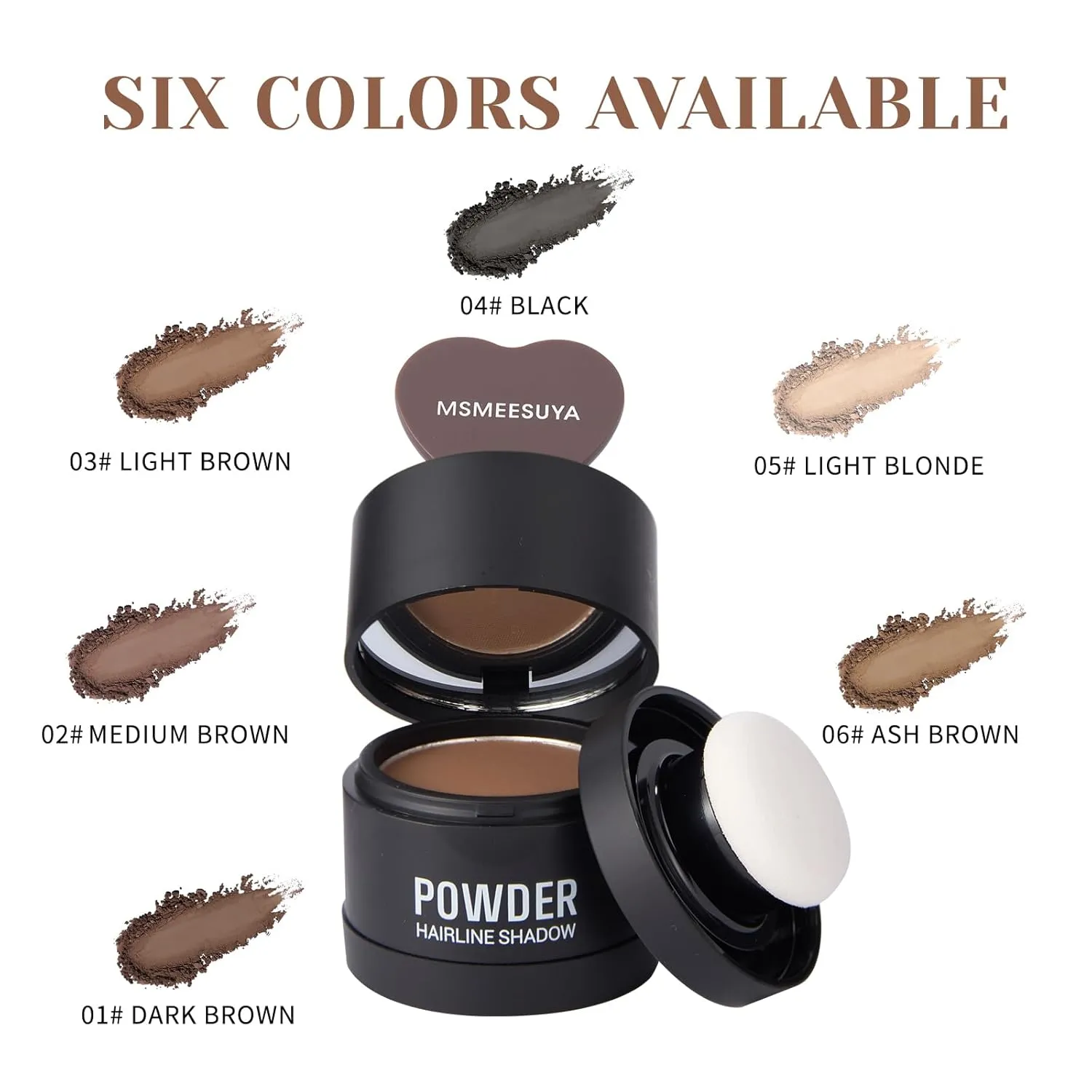 Hairline Powder Instantly, Fill In Fine or Root Touch Up powder,Thinning Hair Instantly Thicker Touch Up for Windproof&Sweatproof, Darkroot Touch Up for Men & Women (DARK BROWN丨4g/0.14 oz)