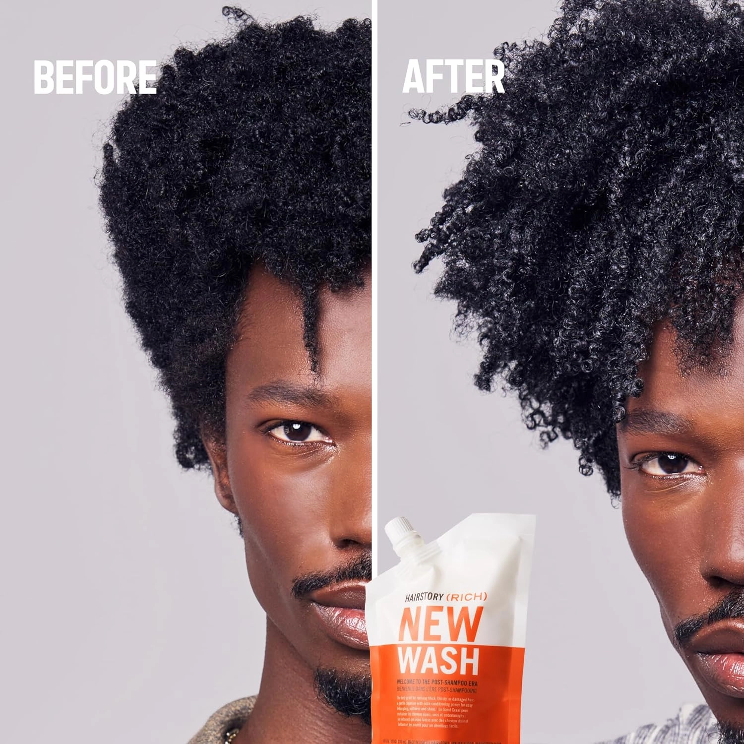 Hairstory New Wash Rich, Ultra-Moisturizing Cleansing Cream for Dry & Thick Hair, Shampoo & Conditioner Alternative, Restores Softness & Shine, 8oz