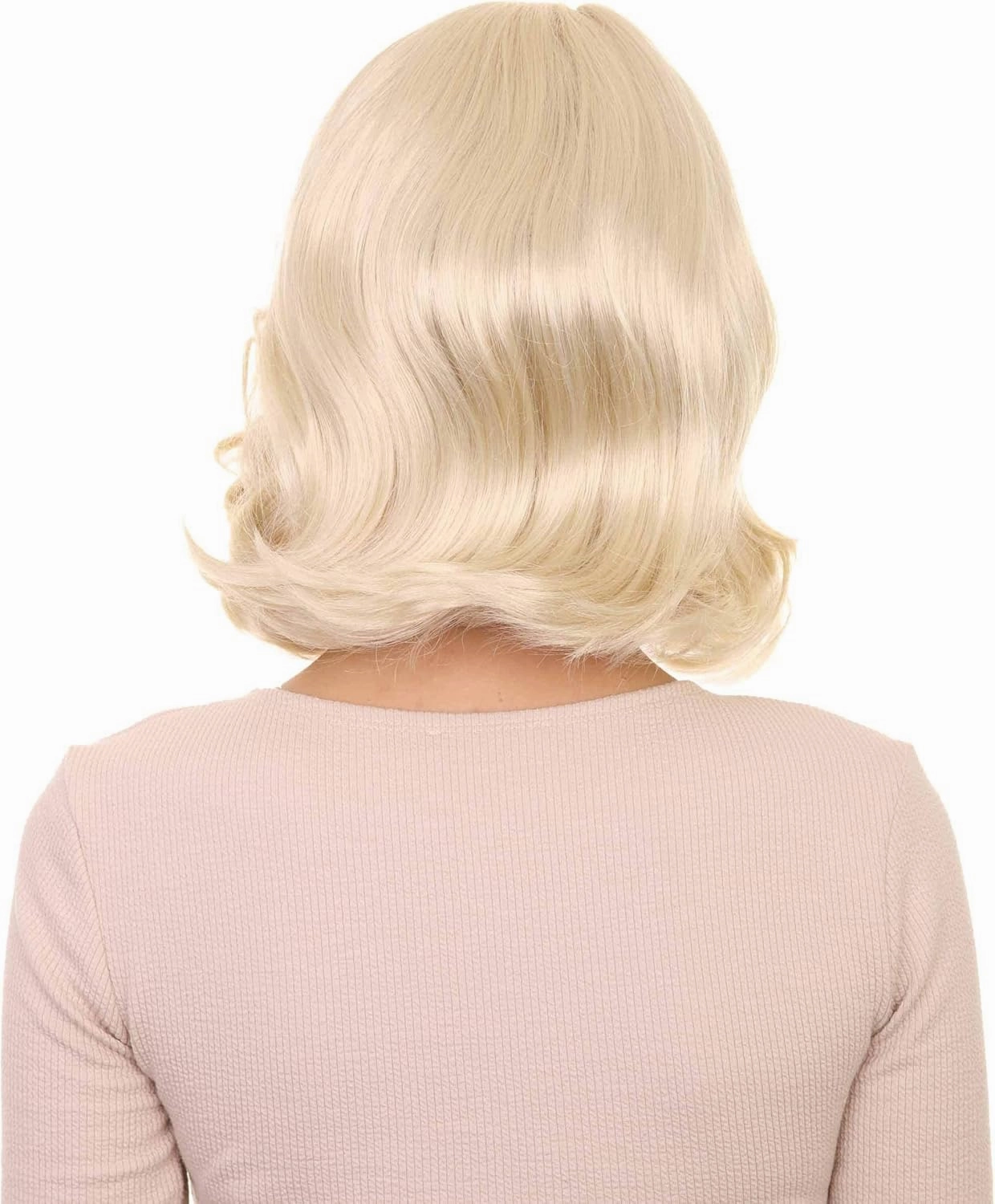 HalloweenPartyOnline 50's Housewife Shorty Curly Side Part Costume Wig, Multiple Color Options