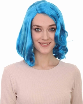 HalloweenPartyOnline 50's Housewife Shorty Curly Side Part Costume Wig, Multiple Color Options