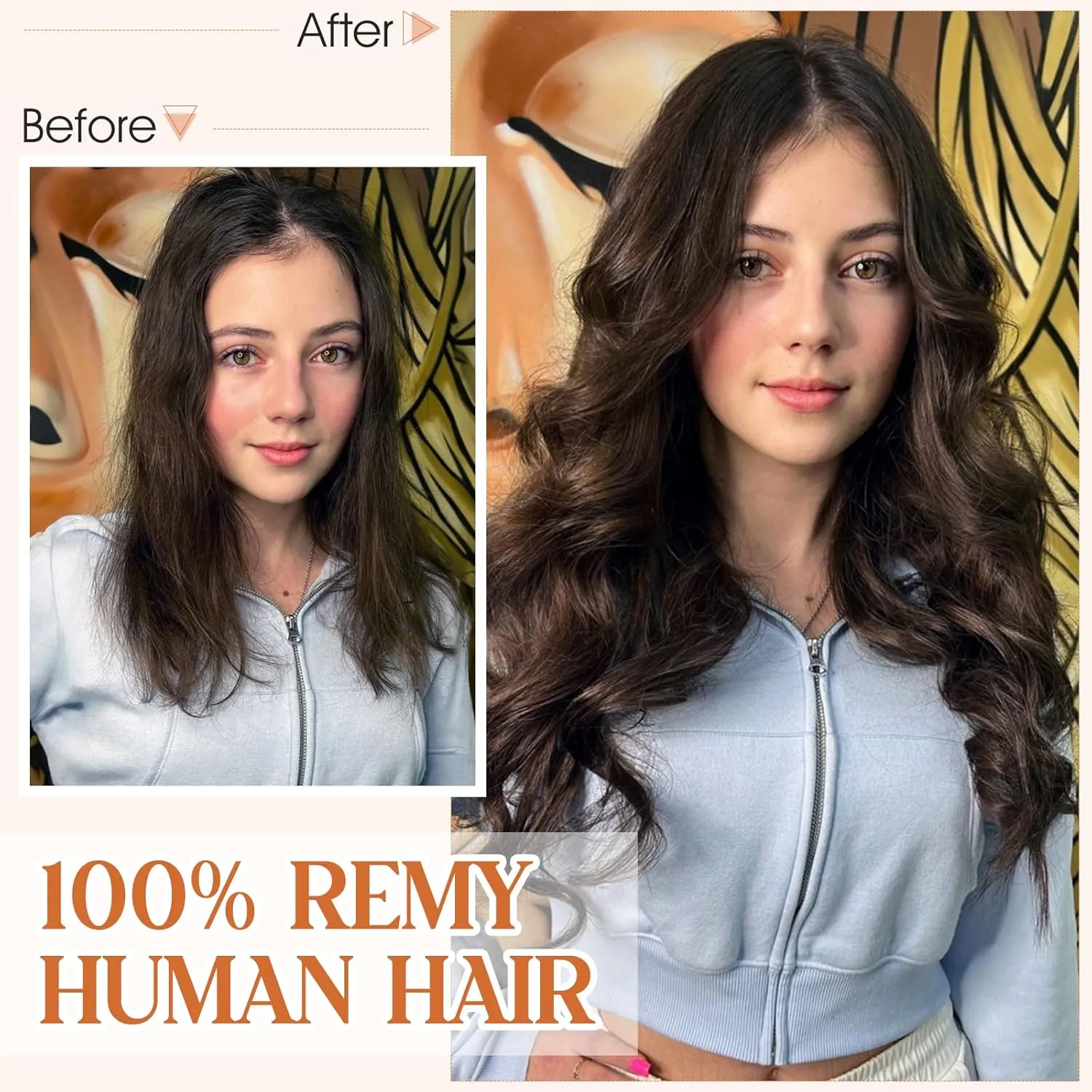 Halo Hair Extensions Real Human Hair, S-noilite Hair Halo Extensions for Women 16inch Golden Brown/Bleach Blonde Halo Extensions Invisible Wire HairExtensions