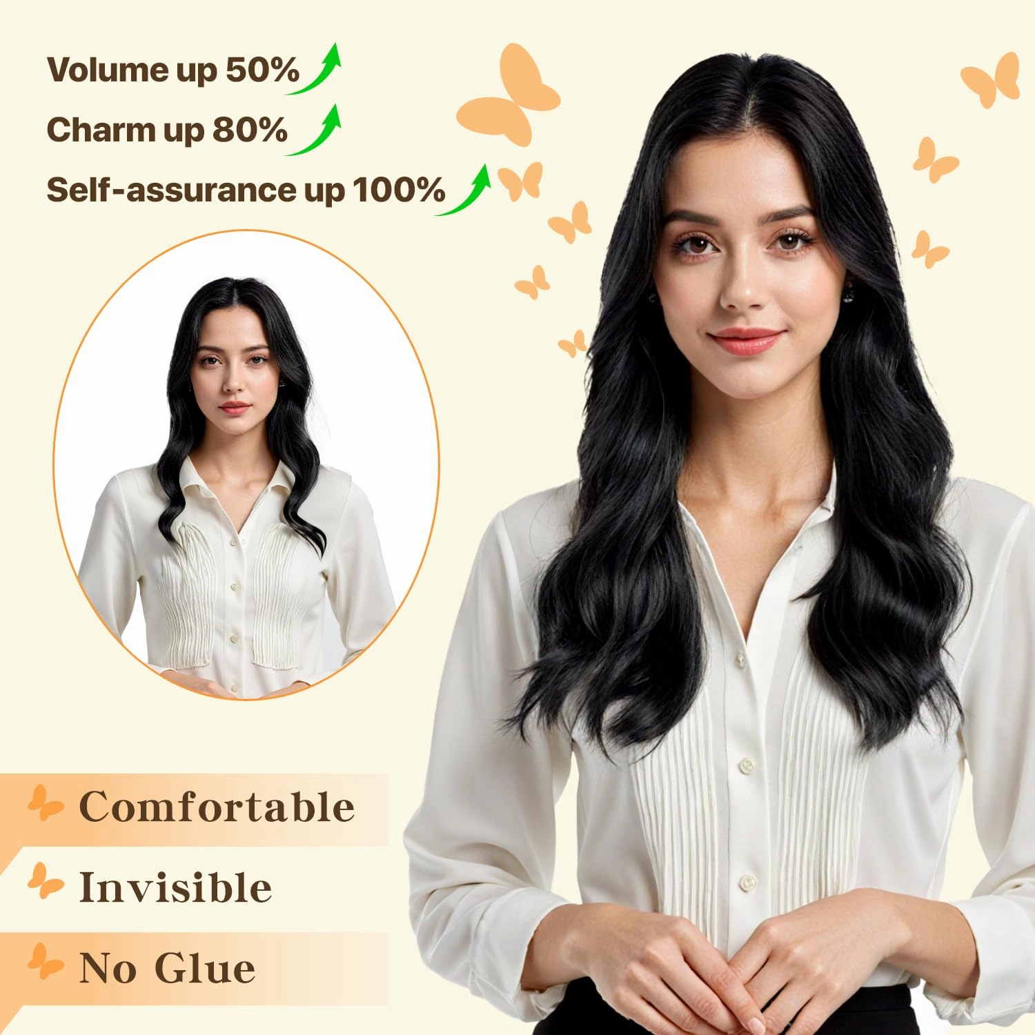 Halo Hair Extensions Straight, 100% Real Human Hair, Invisible Wire Extensions for Women,65g,16 Inch,#02 Dark Brown