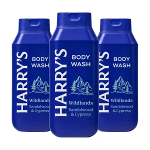 Harry's Men's Body Wash Shower Gel, Wildlands Scent, 18 oz, Pack of 3