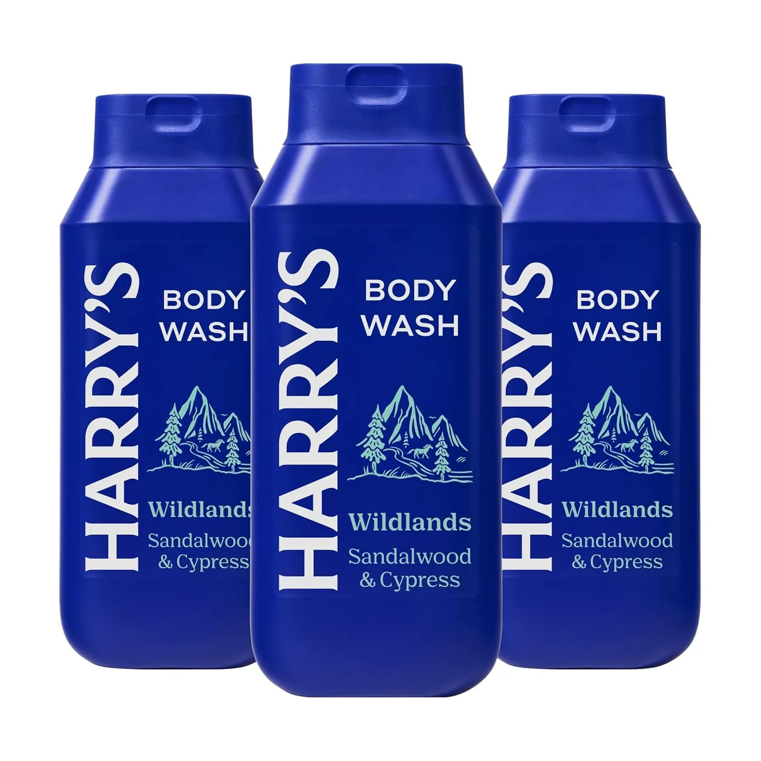 Harry's Men's Body Wash Shower Gel, Wildlands Scent, 18 oz, Pack of 3