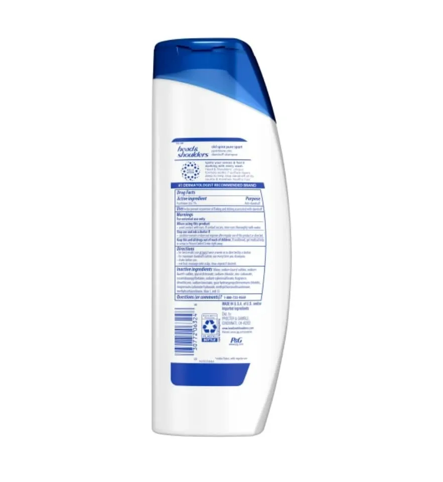 Head & Shoulders Men Old Spice Pure Sport Anti-Dandruff Shampoo, Paraben Free 12.5 Fl Oz (Pack of 2)