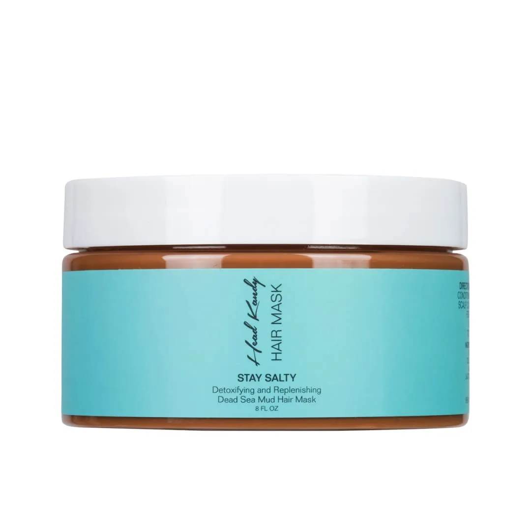 Head Kandy Stay Salty Hair Mask (8 oz) - Mud Mask Formula - Helps Detoxify and Replenish - Keep your Hair Healthy and Shiny
