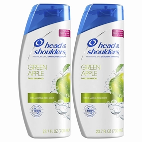 Head & Shoulders Head and Shoulders Green Apple Daily-use Anti-dandruff Shampoo, 23.7 Fl Oz Twin Pack, 23.7 Fluid Ounce