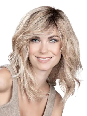 Heaven Mono Part Extended Lace Front Heat Friendly Synthetic Petite Avg Wig 3PC Bundle: Wig, 4oz Enriched Shampoo and Comb (Salt/Pepper Mix 56.44.39)