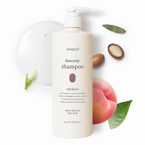 Heavenly Shampoo Wild Flower, Argan Oil for Dry and Damaged Hair, Paraben-Free, Sulfate-Free, 16.9 fl. oz