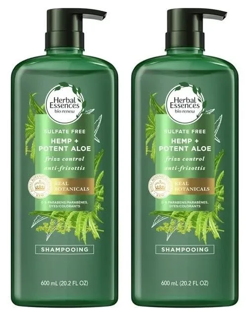 Herbal Essences Bio: Renew Hemp   Potent Aloe Sulfate Free Shampoo Frizz Control 20.2 fl oz (Pack of 2)