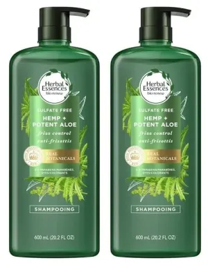 Herbal Essences Bio: Renew Hemp   Potent Aloe Sulfate Free Shampoo Frizz Control 20.2 fl oz (Pack of 2)
