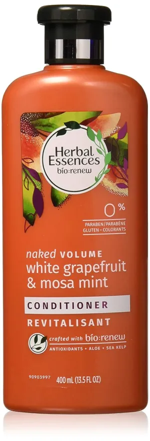 Herbal Essences Volume Conditioner for Color Treated Hair, BioRenew White Grapefruit & Mosa Mint, 13.5 FL OZ (Pack of 2)