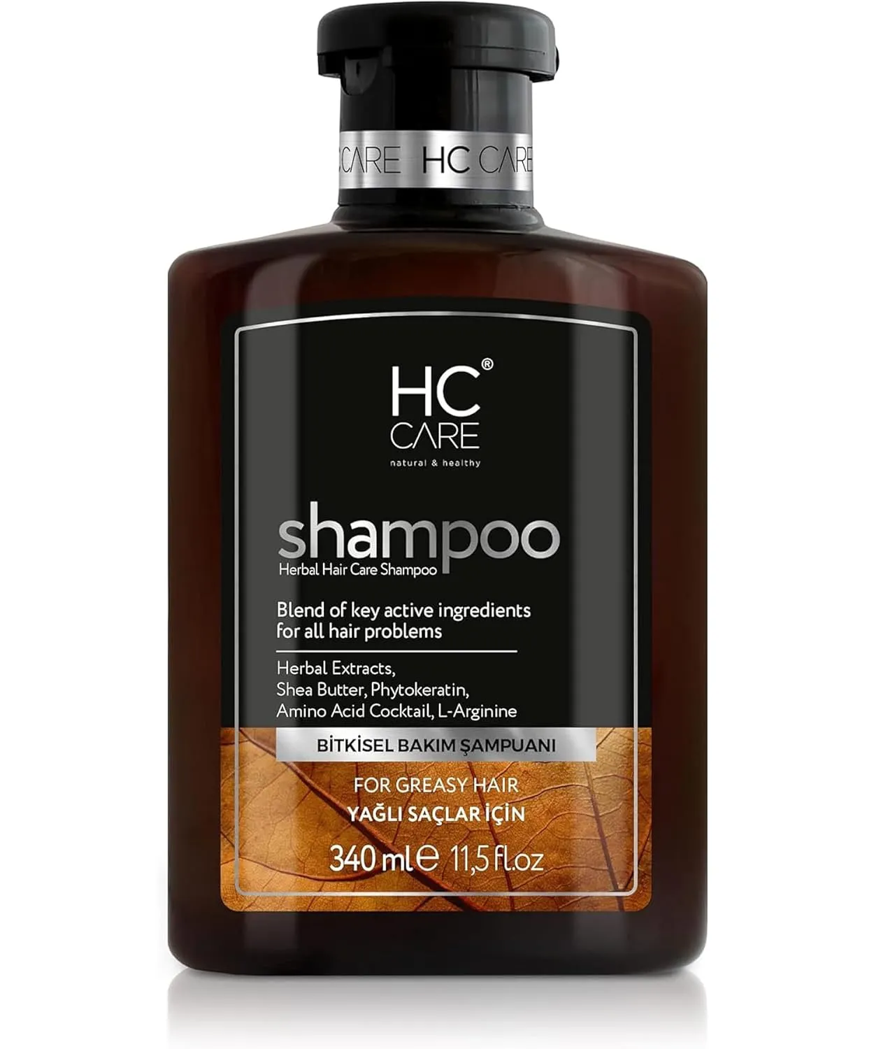 Herbal Shampoo for Oily Hair 11.5 fl oz - Hair Strengthening Anti Frizz Daily Shampoo - Hydrating Hair Care for Greasy Damaged Hair and Growth, Color Treated Hair