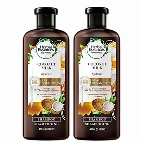 Herbal Essences Shampoo for Color Treated Hair, Coconut Milk, Paraben Free, BioRenew 13.5 FL OZ (Pack of 2)