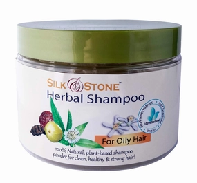 Herbal Shampoo for Oily Hair, Gluten-Free Natural Shampoo Powder for Healthy Hair and Scalp, Oily Hair Treatment for Women and Men, 4 ounces - Silk and Stone