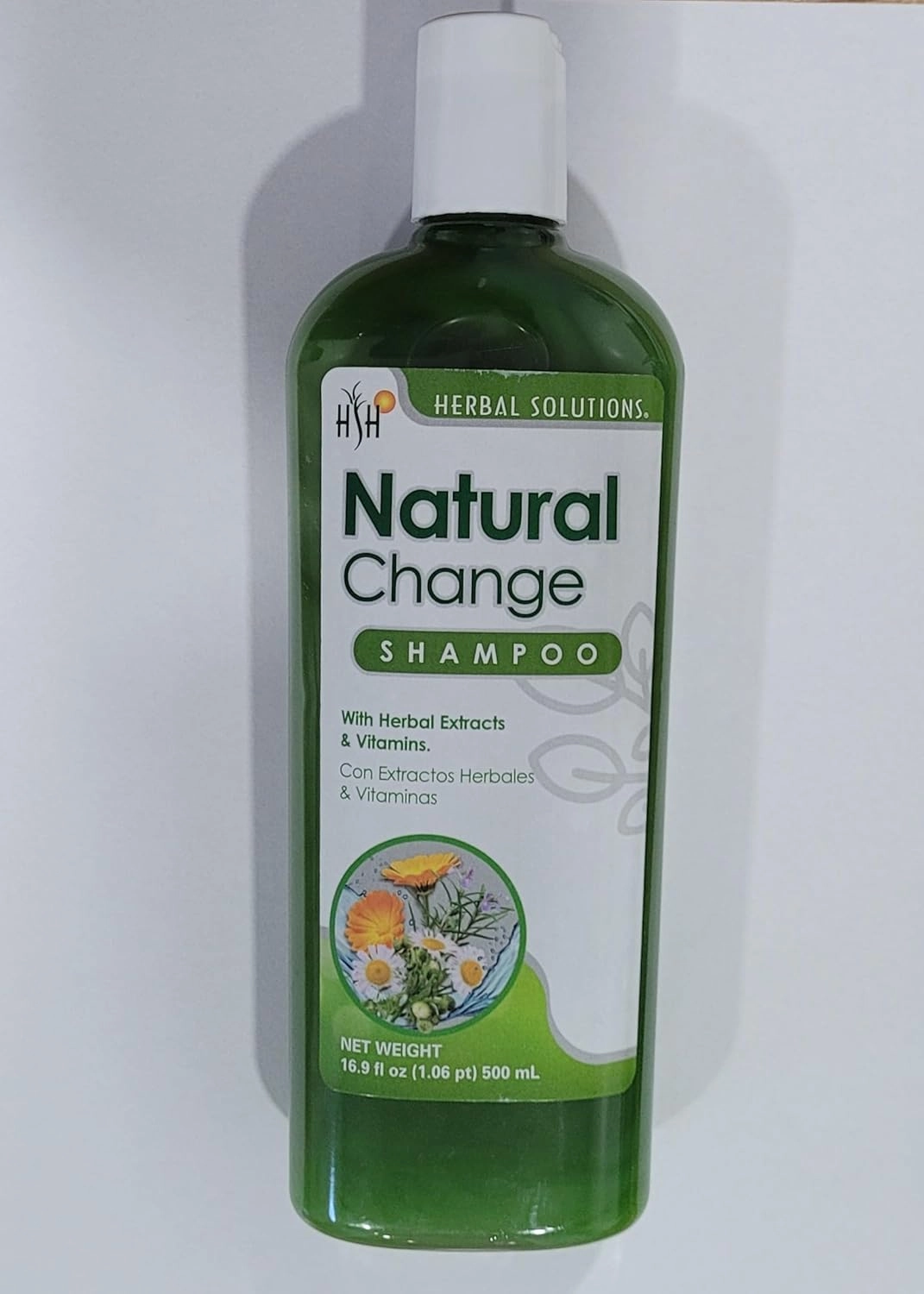 Herbal Solutions Natural Change Green Shampoo - Herbal Extracts & Vitamins Infused Shampoo for Deep Nourishment - Enriched with Rosemary, Horsetail - 16.9 fl oz