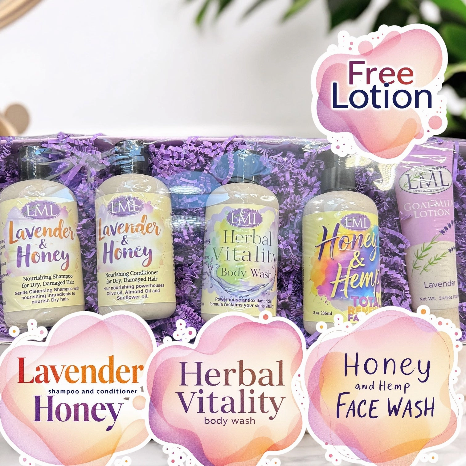 Herbal Total Body Bath Set with Free Lotion