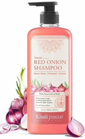Herbals Shreekesha Red Onion Shampoo for Stronger Healthy Hair, Hair Fall Control, Hair Growth & Boost Scalp Health | Herbal Hair Cleanser with Natural Ingredients for Women & Men (900 ml)