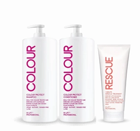 Hi-Lift COLOUR Protect Shampoo & Conditioner & RESCUE Treatment Trio Pack 2x1L   200ml