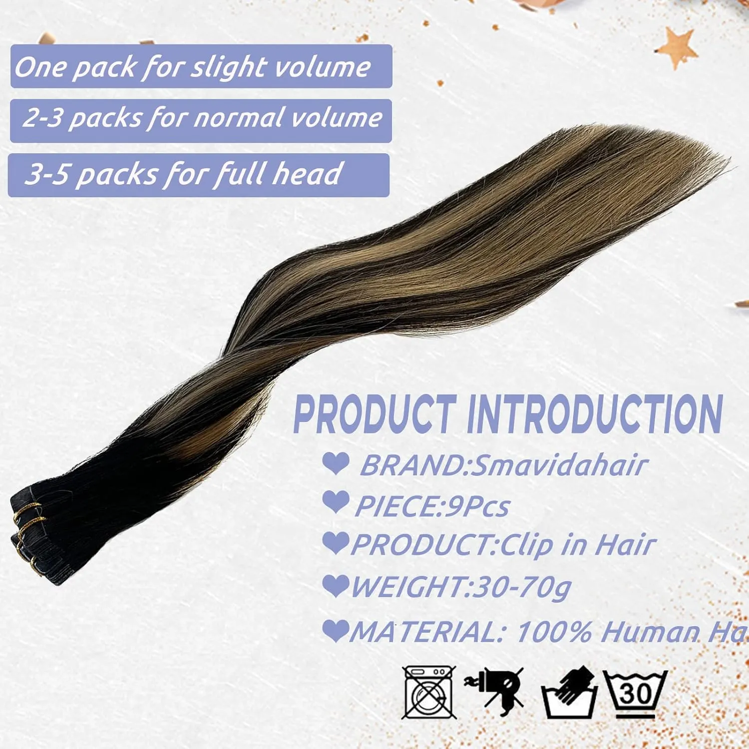 Highlighted Tape in Hair Extensions Balayage Natural Black to Strawberry Blonde Real Hair Extensions 20pcs/30g 16Inch Silky Straight 100% Remy Tape in Human Hair Extensions