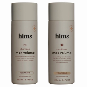 hims Max Volume Men's Shampoo & Conditioner Set - Volumizing Natural Shampoo and Conditioner for Men - Adds Volume, Shine & Bounce - Citrus Spice - 2 x 6.4 fl oz