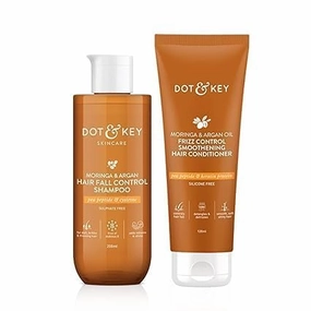 HN Moringa and Argan Shampoo AND Conditioner Combo | Hair Fall Control Shampoo (200ml) With Pea Peptide & Cysteine | Fizz Control Smoothening Hair Conditioner [120ml] | For Strong & Smooth Hair |.|