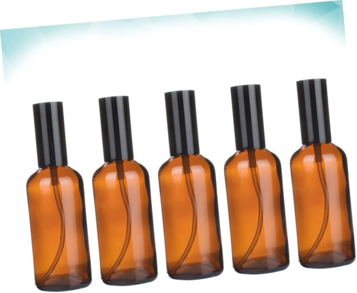 Housoutil 5pcs Spray Bottles Glass Pump Bottle Liquid Subpackaging Bottle Travel Bottle Essential Oil Bottle