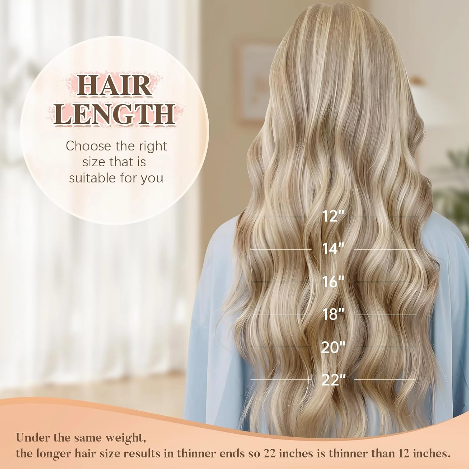 Human Hair Clip in Extensions 12 Inch Light Blonde Highlighted Golden Blonde Remy Clip in Hair Extensions Real Human Hair Double Weft Natural Human Hair Straight For Women 55g 7Pcs