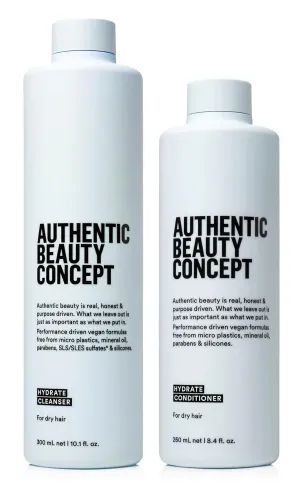 Hydrate Cleanser & Conditoner Set | Shampoo   Conditioner | Normal To Dry or Curly Hair | Adds Moisture & Shine | Vegan & Cruelty-free | Sulfate-free | 10.1 fl. oz.