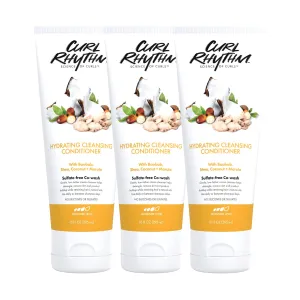 Hydrating Cleansing Cowash Conditioner for Curly Hair - Detangle, Frizz Free Shine & Co-wash with Shea Butter, Coconut & Marula For Wavy Kinky Coily Hair - Sulfate Free - 10 Fl Oz (3 Pack)