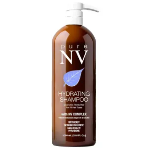 Hydrating Shampoo – Moisture Boost for Dry, Damaged, or Frizz-Prone Hair – Lightweight, Nourishing Cleanser with Botanical Extracts & Plant Proteins – Sulfate-Free & Color-Safe – Liter