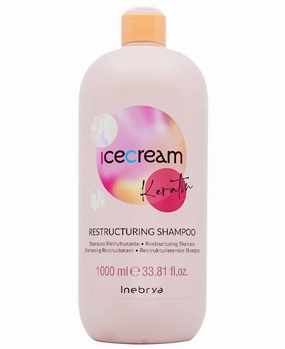 Ice Cream Keratin Restructuring and Moisturizing Shampoo. Ideal for Dry and Damaged Hair. (33.8 oz.)
