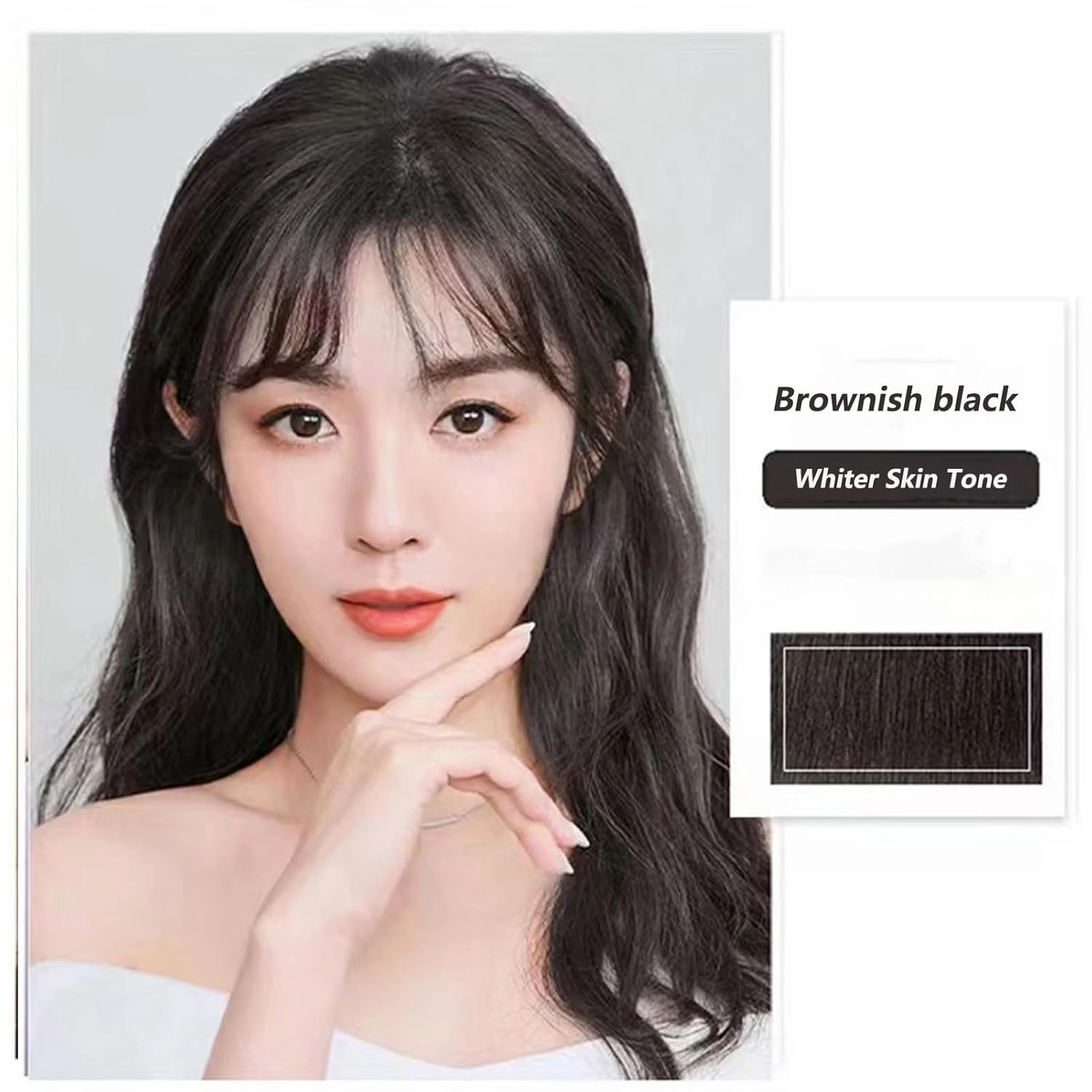 Identicalven Hair Color Shampoo, Bubble Plant Hair Dye Shampoo, Beirou Bubble Dyeing Foam Shampoo, Skin-Friendly Bubble Hair Dye, Dyeing Foam Shampoo for Grey Hair (Brown black)